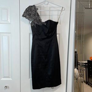 Karen Millen one shoulder beaded corset dress